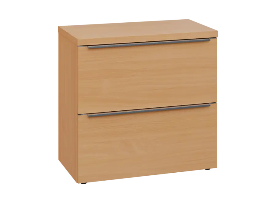 SIN 2 - 82Z kancelářská skříň, 2-zásuvková, 770x800x400, buk royal